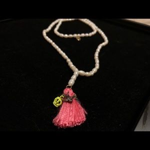 Juicy Couture pearl tassel necklace